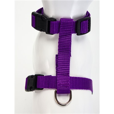 Комплект для кошек, ширина 1.5 см, ОШ 16.5-27 см, ОГ 21-35 см, поводок 120 см, фиолетовый