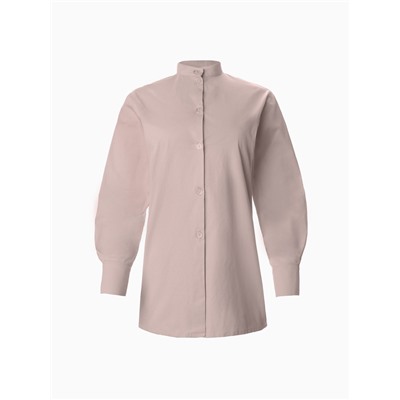 Рубашка женская удлиненная MINAKU: Casual Collection, размер 42, серо-розовая