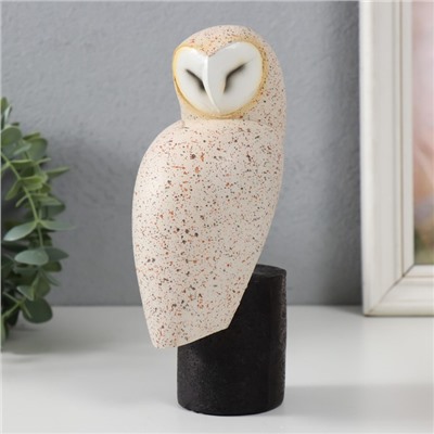 Фигурка полистоун «Сова: Обыкновенная сипуха: под крылом», песочный, 7.2×7.2×23.8 см