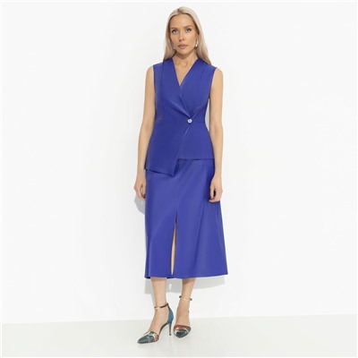 Юбка из мягкой экокожи, Откровенно шикарная (синий)