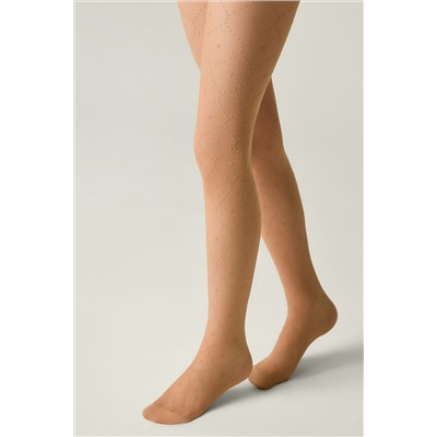 CONTE Колготки в точку с сердечками и усиленным торсом-шортиками ANGELICA CONTE ELEGANT, 1234313