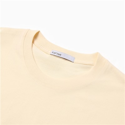 Футболка женская KAFTAN: Basic line, цвет молочный, размер 40-42