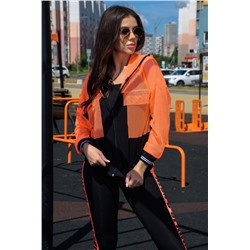 Комплект 8133 (толстовка_топ) (Оранжевый)