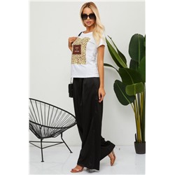 Футболка с леопардовым принтом ЛЕОWSP (Белый)