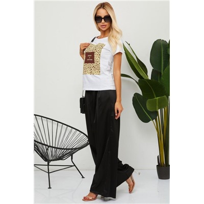 Футболка с леопардовым принтом ЛЕОWSP (Белый)