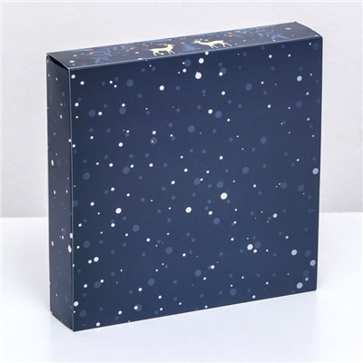 Коробка под 16 конфет «Новогодняя», 17.5×17.5×3.5 см