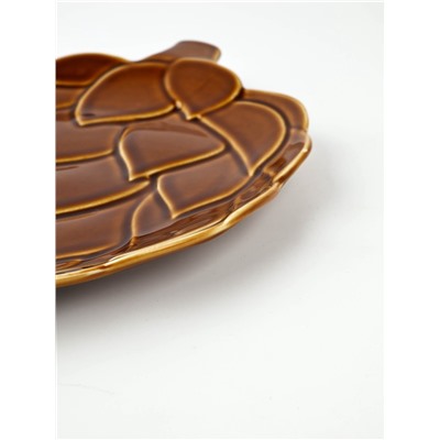 Тарелка плоская новогодняя «Зимний лес», 20×17 см