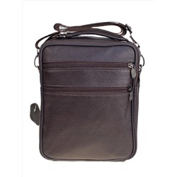 Сумка мужская  из натуральной кожи, цвет коричневый
