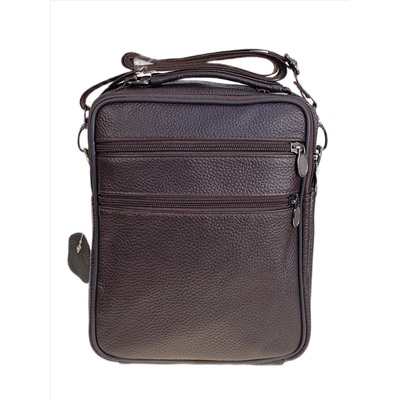 Сумка мужская  из натуральной кожи, цвет коричневый