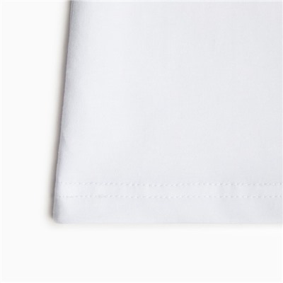 Футболка женская однотонная MINAKU: Basic line, белая, размер 48