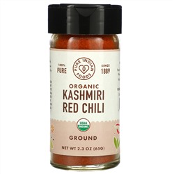Pure Indian Foods, 100% Pure, Organic Kashmiri Red Chili, Ground, 2.3 oz (65 g)