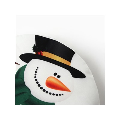 Подушка декоративная новогодняя «Этель. Снеговичок» 32×32 см
