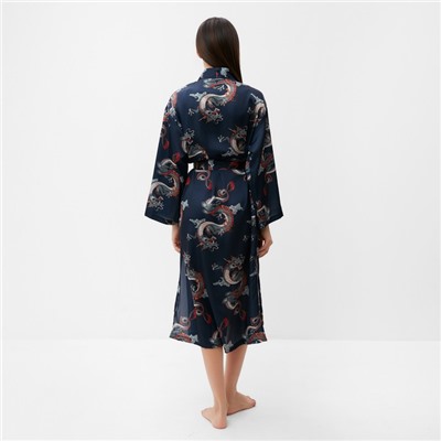 Халат домашний женский KAFTAN «Дракон», размер 44-46, синий
