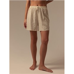 Шорты домашние женские SL HOME Linen, белые, размер 40-42