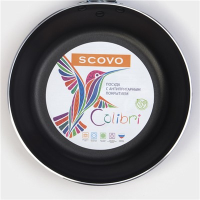 Сковорода Colibri, d=16 см, пластиковая ручка, антипригарное покрытие, алюминий, розовая
