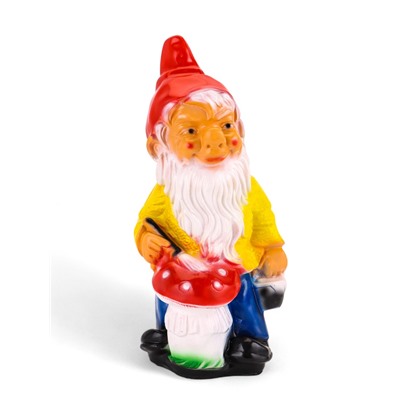 Садовая фигура из гипса «Гном - художник», 16×18×41 см