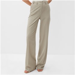 Брюки женские прямые MINAKU: Classic, серые, размер 52