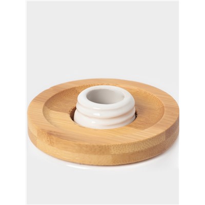 Аксессуары для ванной SAVANNA «Джуно», 3 предмета, мыльница, дозатор для мыла 280 мл, стакан, белые