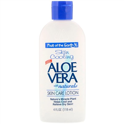 Fruit of the Earth, Aloe Vera with Naturals, Skin Care Lotion, 4 fl oz (118 ml)