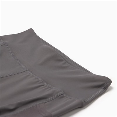 Легинсы спортивные женские MINAKU: SPORTLY, серые, размер 42