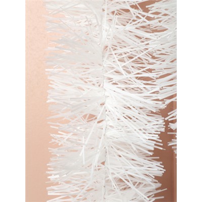 Мишура Белая 2 м диаметр 9 см / NGA-01 /уп 10/600/