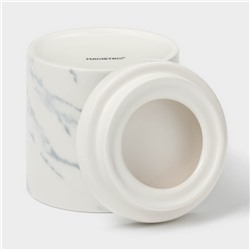 Сахарница Magistro Real Marble, 250 мл, 8.5×9 см, фарфор, белая