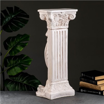 Колонна декоративная «С девушкой», гипс, состаренная, 65 см