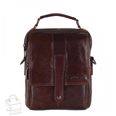 Сумка мужская кожаная 67716 brown Zinimxs