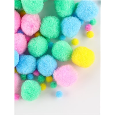 Декор для творчества «Помпончики. Конфеты» d=1-3 см набор 135 шт.