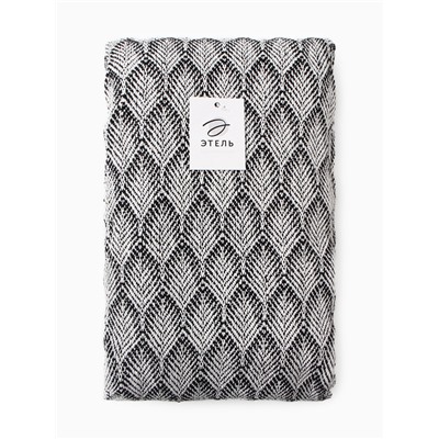 Плед с кисточками «Этель» Leaves, 220×240 см, 500 г/м²