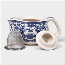 Чайник керамический заварочный «Восточная мудрость», 200 мл, 14×9.5×8 см, цвет синий