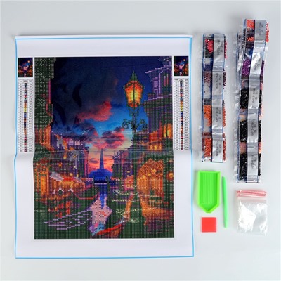 УЦЕНКА Алмазная вышивка с частичным заполнением «Город» 30×40 см, холст