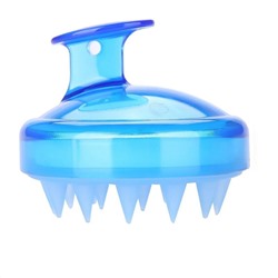 Nail Art Массажная силиконовая щетка для мытья волос и кожи головы, синий 1564