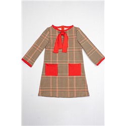 Платье Кэтрин красный\кофе НАТАЛИ, 874521