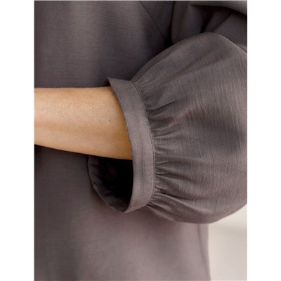 Укороченная блузка с V вырезом из плотного лиоцелла