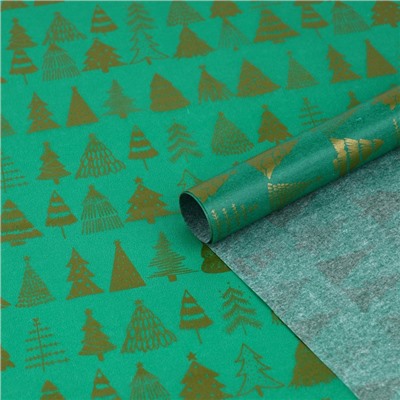 Упаковочная бумага на Новый год тишью «Ёлочки», 50×70 см