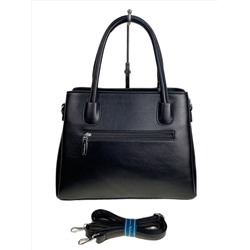 Женская сумка из искусственной кожи и натуральной замши, цвет черный