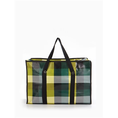 Сумка хозяйственная на молнии, 35 л, 50×20×35 см, чёрная/жёлтая