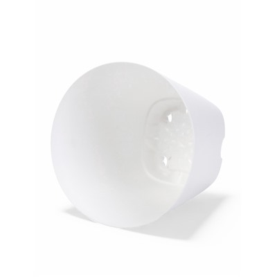 Горшок для цветов «Гранд», 8 л, d=24 см, h=25 см, пластиковый, с прикорневым поливом, белый