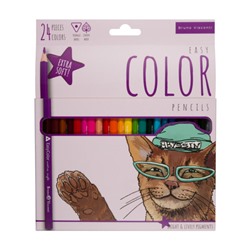 Карандаши 24цв "ЛЕГКИЙ ЦВЕТ/EASYCOLOR" 30-0032 Bruno Visconti