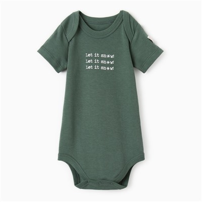 Боди детское «Крошка Я. Еловые веточки», рост 62-68 см