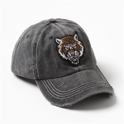 Кепка мужская MINAKU «Tiger», цвет черный, р-р 56-58