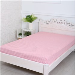 Простыня на резинке 2-спальная «Атра. Вестерн», 160×200+20 см, пудровая, бязь