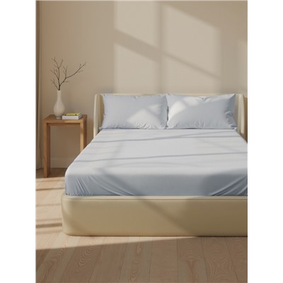 Простыня на резинке 1.5-спальная SL Home Modal, 160×200+30 см, светло-серая, модал