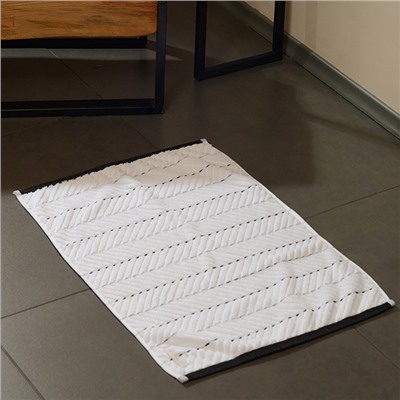 Коврик махровый SL HOME: Lines «Блан де Блан», 50×70 см, хлопок 100%