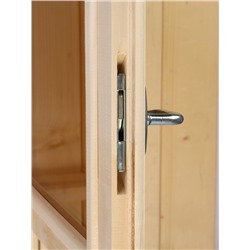 Окно деревянное для бани и сауны, 40×50 см, двойное стекло, тонированное