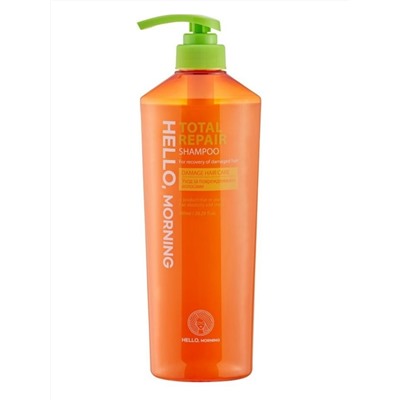 Hello Morning Шампунь для поврежденных волос 600мл Total Repair Shampoo