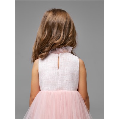 Платье нарядное детское MINAKU: PartyDress со стойкой цвет розовый, р-р 116