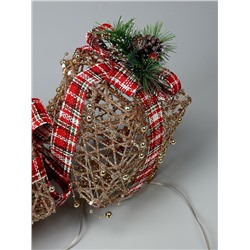 УЦЕНКА Фигура светодиодная «Плетеные кубы с бусинами», 15.5×15.5×80 см, 40 LED, 220V, Т/БЕЛЫЙ 960910