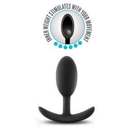 Черная анальная пробка Silicone Vibra Slim Plug Medium - 10,2 см.
